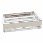 Meubles de salle de bain suspendus au design moderne dans une surface solide à Brusson Viadurini