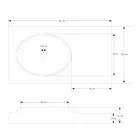 Meubles de salle de bain suspendus au design moderne dans une surface solide à Brusson Viadurini