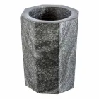 Accessoires de salle de bain modernes montés en marbre gris veiné Montafia Viadurini