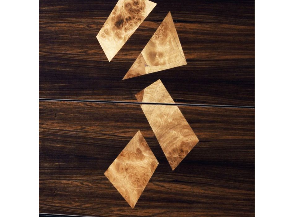 Lit en bois d'ébène design Grano Zarafa fabriqué en Italie Viadurini