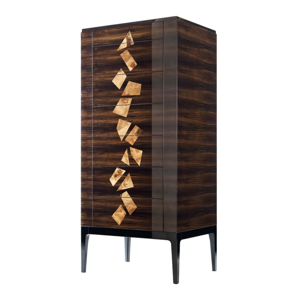Commode en bois d'ébène de design Grilli Zarafa made in Italy Viadurini
