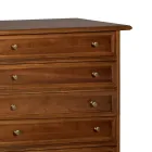 Commode en Bois de Noyer Patiné Made in Italy - Selvans Viadurini