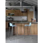 Tabouret Haut, 2 Pièces, en Métal et Polypropylène Fabriqué en Italie - Christabel Viadurini