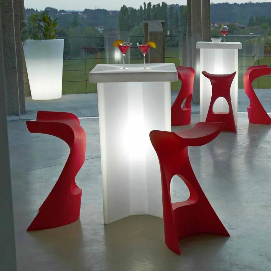Tabouret haut coloré Slide Koncord design moderne fabriqué en Italie Viadurini