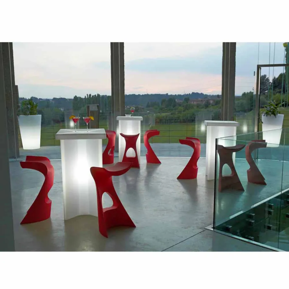 Tabouret haut coloré Slide Koncord design moderne fabriqué en Italie Viadurini