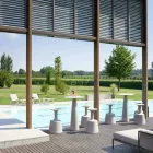 Tabouret de bar haut coloré Modern Slide Drink fabriqué en Italie Viadurini