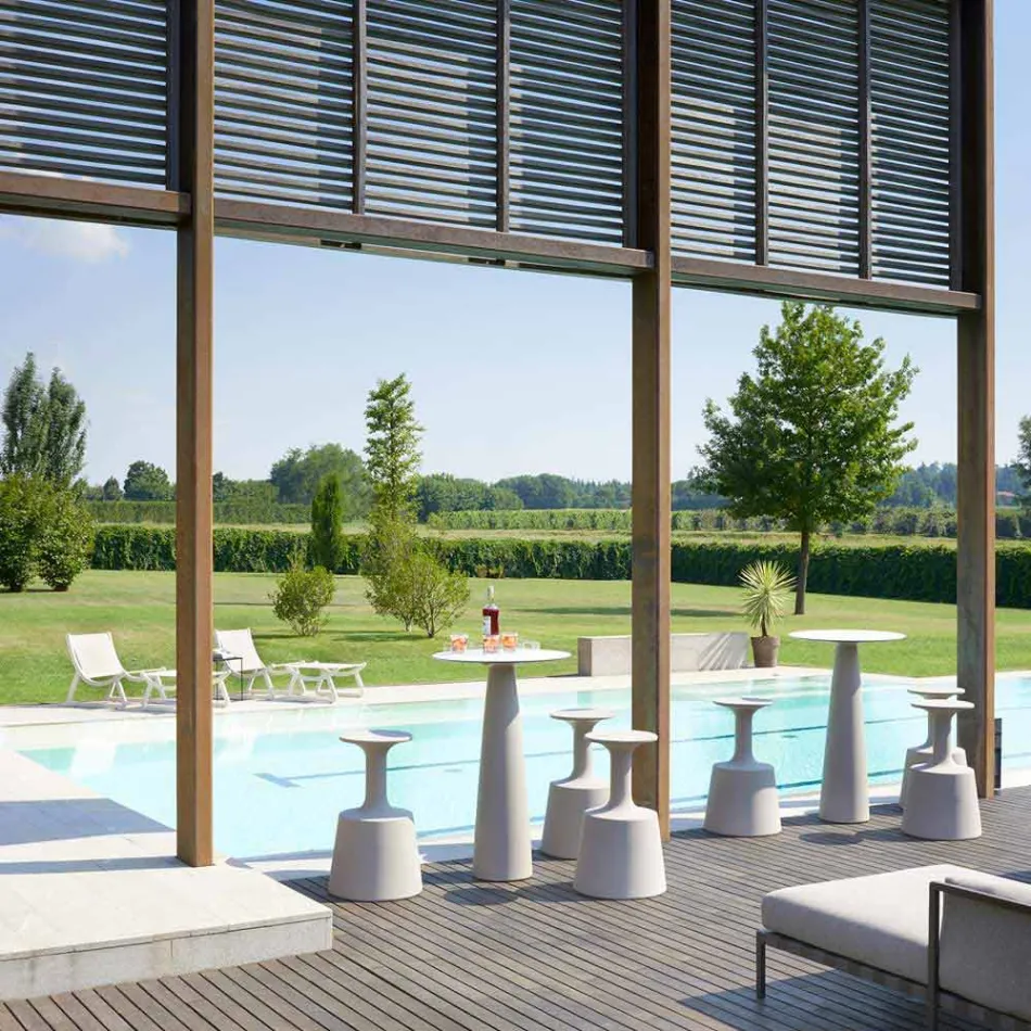 Tabouret de bar haut coloré Modern Slide Drink fabriqué en Italie Viadurini