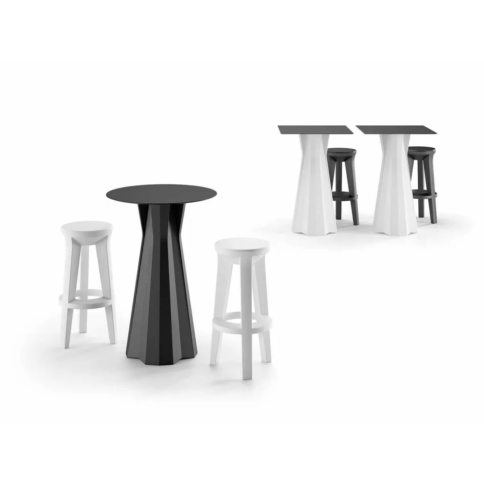 Tabouret de bar haut design en polyéthylène Made in Italy - Tinuccia Viadurini