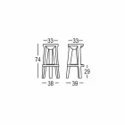 Tabouret de bar haut design en polyéthylène Made in Italy - Tinuccia Viadurini