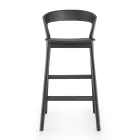 Tabouret de cuisine haut avec structure en bois de frêne fabriqué en Italie - Oslo Viadurini