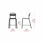 Tabouret d'extérieur haut empilable Made in Italy, 2 pièces - Trixie Viadurini