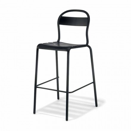 Tabouret d'extérieur haut empilable Made in Italy, 2 pièces - Trixie Viadurini