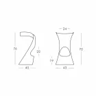Tabouret haut de design moderne en polyéthylène - Koncord Next de Slide Viadurini
