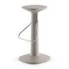 Tabouret haut design en polyéthylène et acier inoxydable fabriqué en Italie - Pito Viadurini