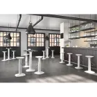 Tabouret haut design en polyéthylène et acier inoxydable fabriqué en Italie - Pito Viadurini