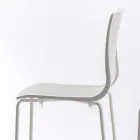 Tabouret haut empilable en polypropylène avec base en métal, 2 pièces - Kiara Viadurini