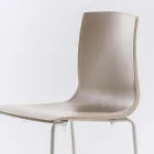 Tabouret haut empilable en polypropylène avec base en métal, 2 pièces - Kiara Viadurini