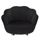 Tabouret Haut en Fer Doré avec Assise Recouvert de Velours - Annina Viadurini