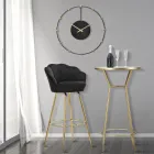 Tabouret Haut en Fer Doré avec Assise Recouvert de Velours - Annina Viadurini