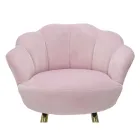 Tabouret Haut en Fer Doré avec Assise Recouvert de Velours - Annina Viadurini