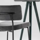 Tabouret de haute qualité avec revêtement en velours fabriqué en Italie - Alaska Viadurini