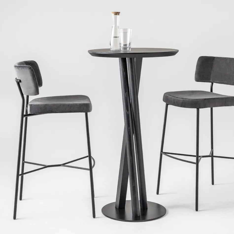 Tabouret de haute qualité avec revêtement en velours fabriqué en Italie - Alaska Viadurini
