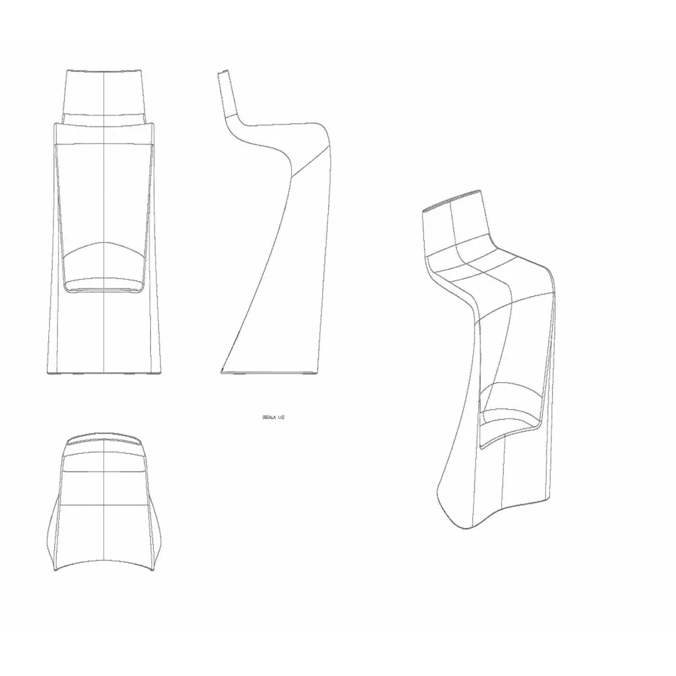 Tabouret de bar Wing Vondom au design moderne en polyéthylène Viadurini