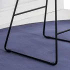 Tabouret luge, assise en similicuir effet cuir - Ovid Viadurini