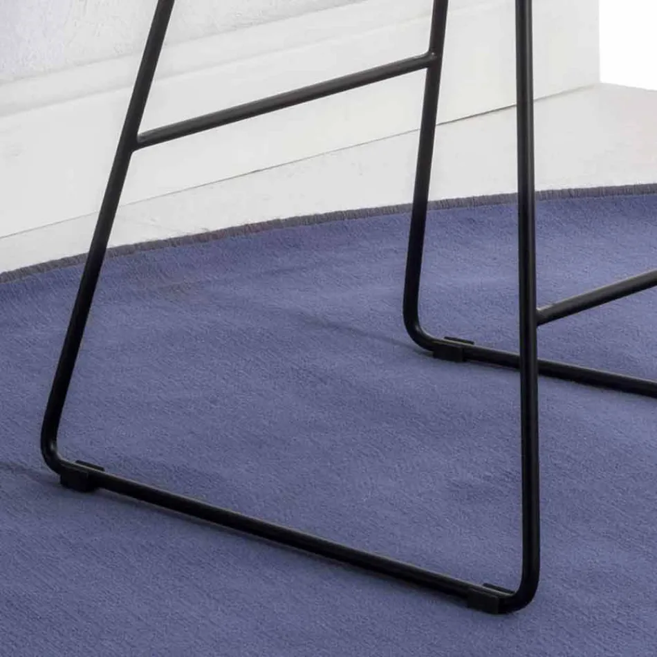 Tabouret luge, assise en similicuir effet cuir - Ovid Viadurini