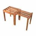 Tabouret bas extensible en bois de teck finition naturelle - Pomino
