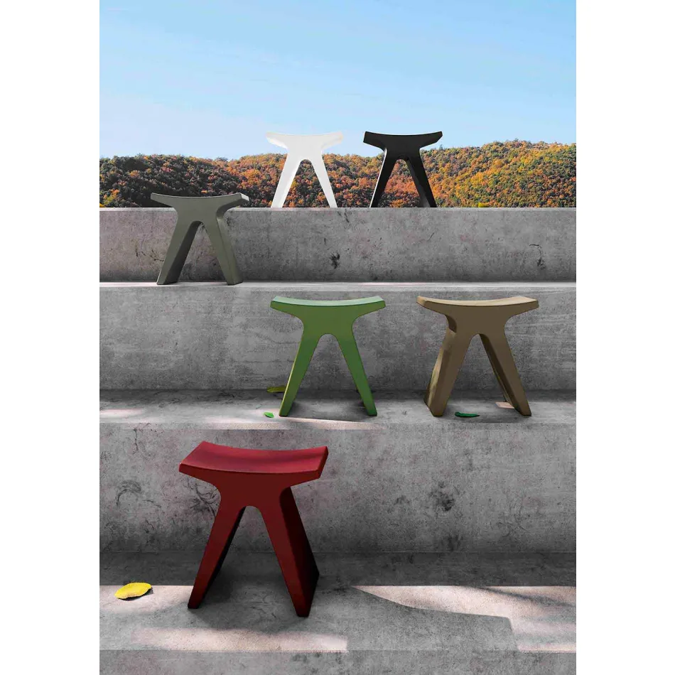 Tabouret bas d'extérieur en polypropylène Made in Italy - Prue Viadurini
