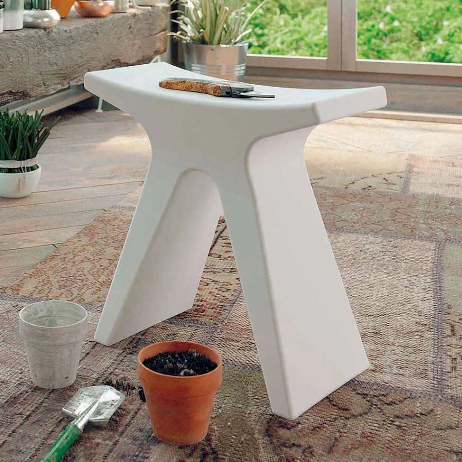 Tabouret bas d'extérieur en polypropylène Made in Italy - Prue Viadurini