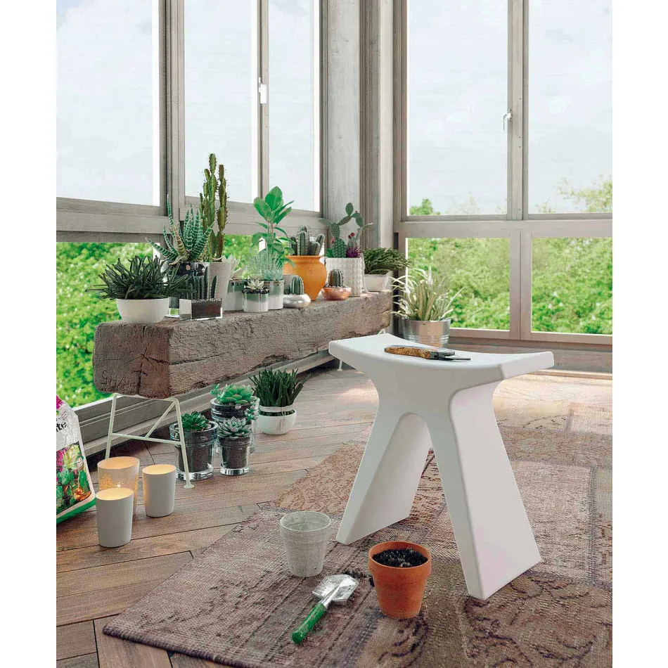 Tabouret bas d'extérieur en polypropylène Made in Italy - Prue Viadurini