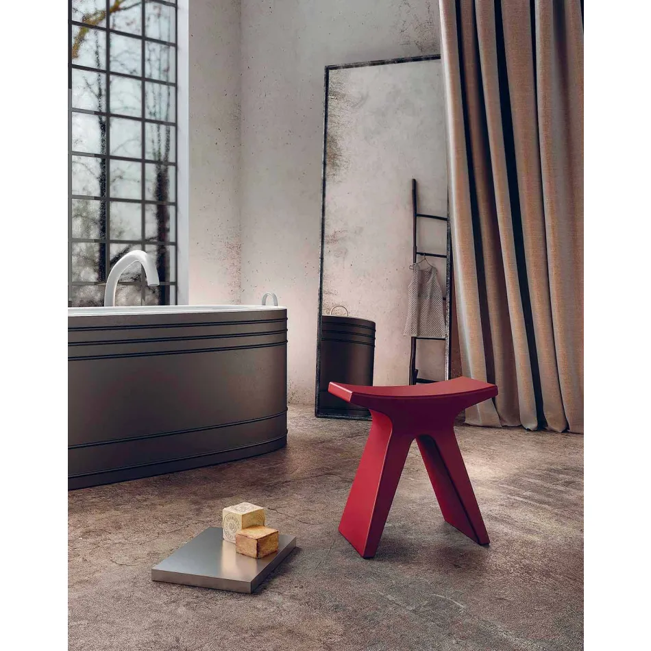 Tabouret bas d'extérieur en polypropylène Made in Italy - Prue Viadurini