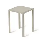 Tabouret d'extérieur bas carré en acier fabriqué en Italie - Azul Viadurini