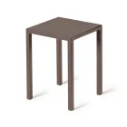 Tabouret d'extérieur bas carré en acier fabriqué en Italie - Azul Viadurini