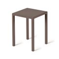 Tabouret d'extérieur bas carré en acier fabriqué en Italie - Azul