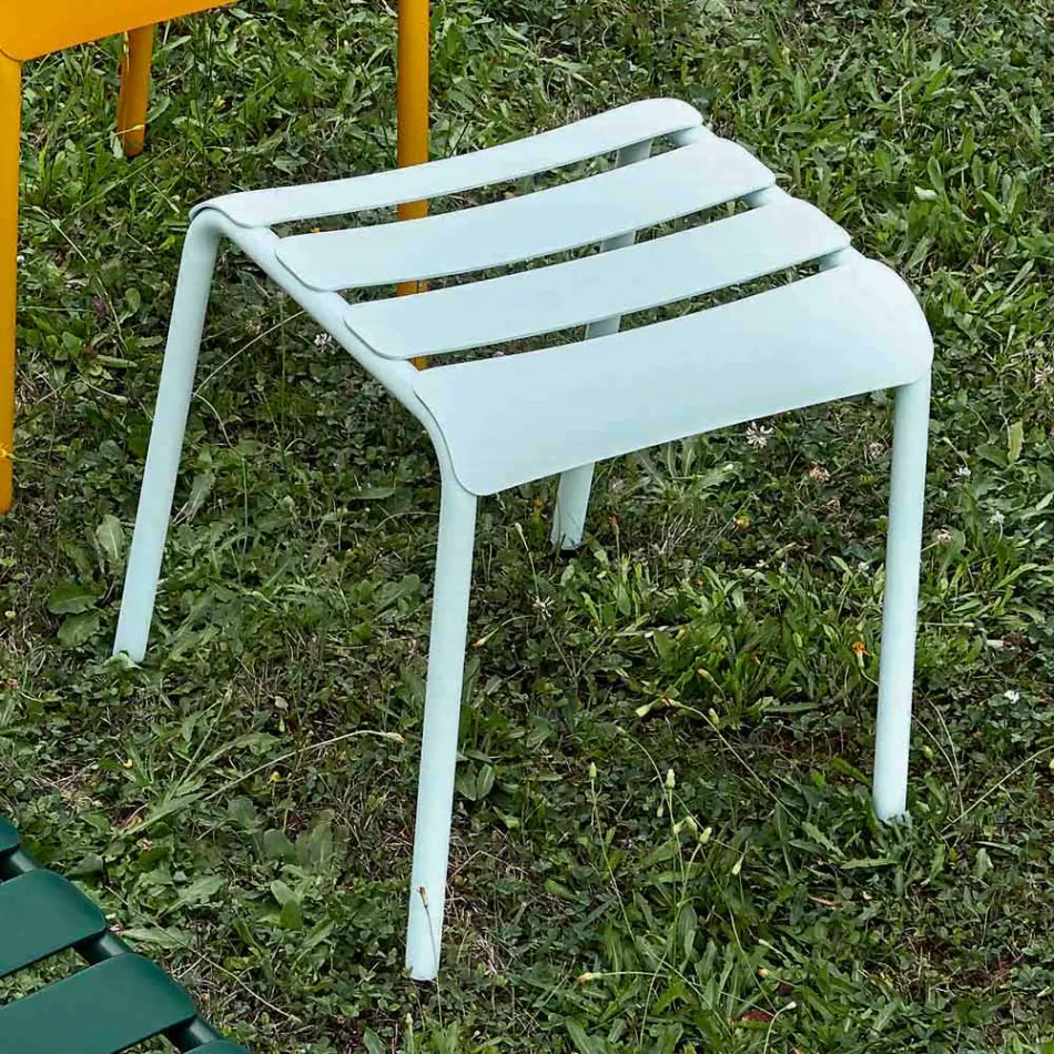 Tabouret bas en aluminium peint extérieur fabriqué en Italie - Sondra Viadurini