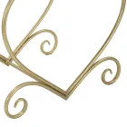 Tabouret bas en fer finition dorée avec assise en tissu - Dimentico Viadurini