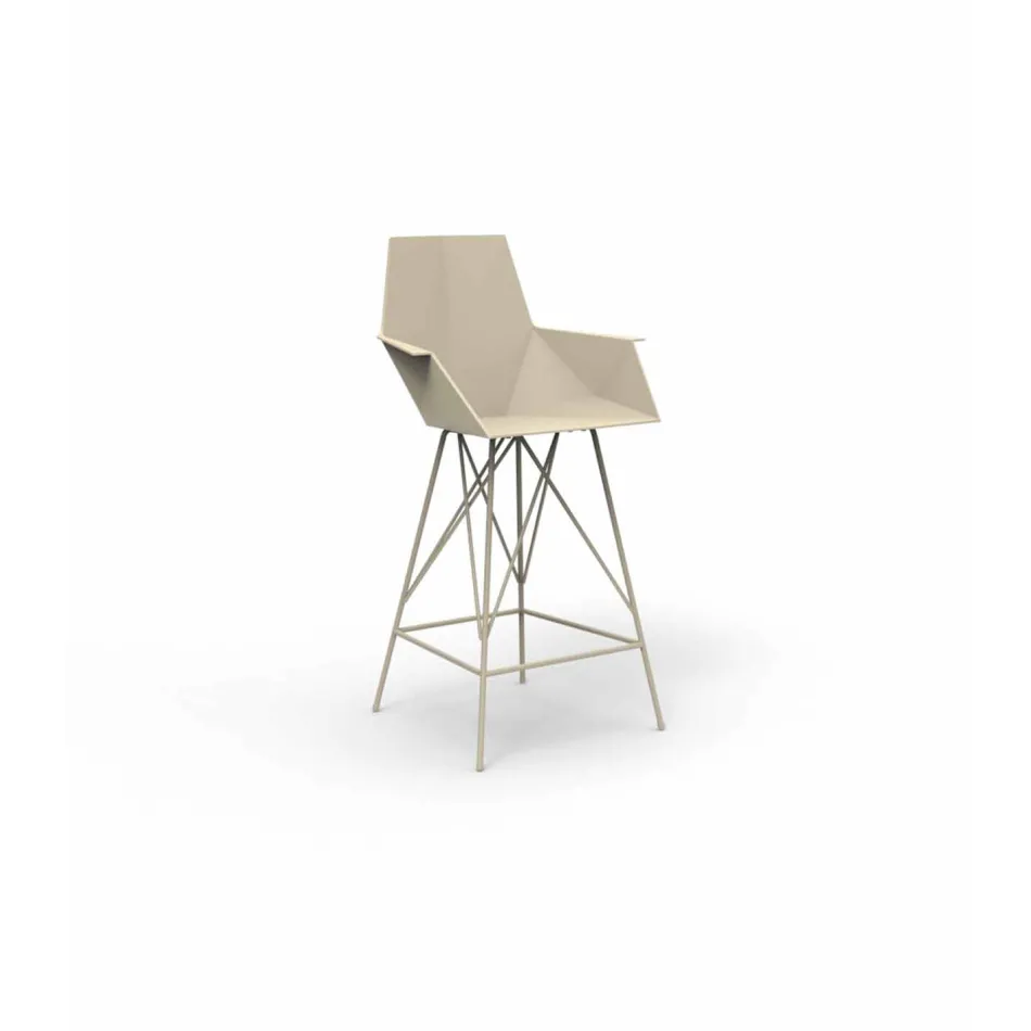 Tabouret de jardin Faz Vondom avec accoudoirs, H 102 cm, design moderne Viadurini