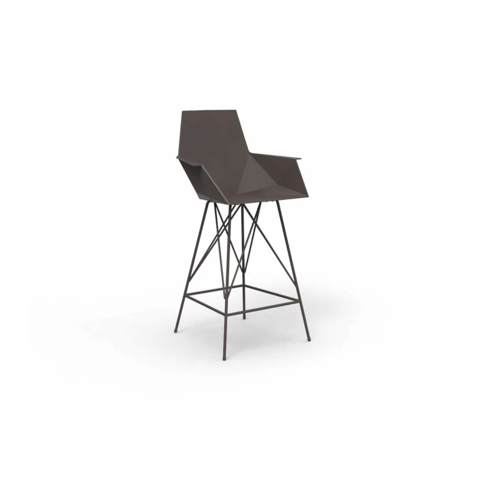 Tabouret de jardin Faz Vondom avec accoudoirs, H 102 cm, design moderne Viadurini