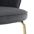 Tabouret avec assise rembourrée recouverte de tissu - Silicone Viadurini