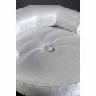 Tabouret avec Structure en Acier et Assise en Tissu Fabriqué en Italie - Varsovie Viadurini