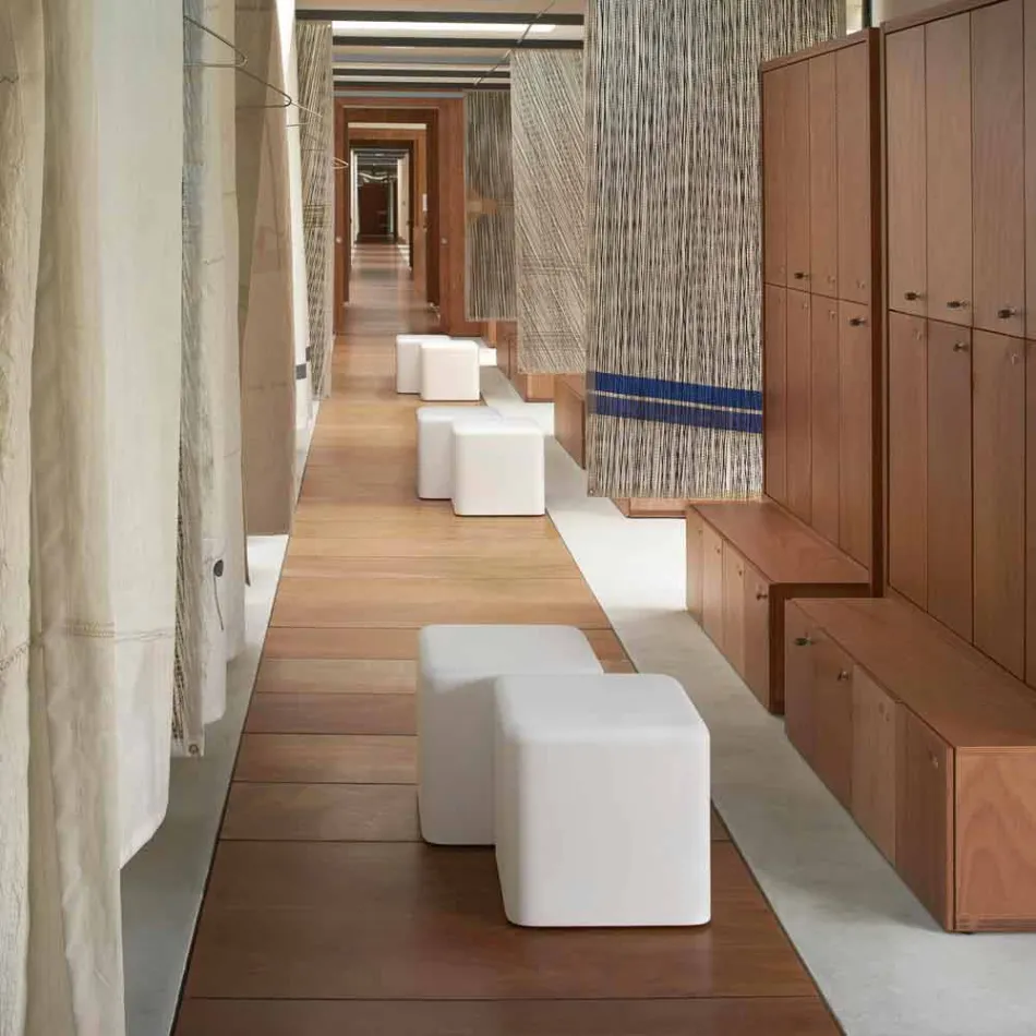 Tabouret cube en polyuréthane souple Slide Soft Cube design fabriqué en Italie Viadurini