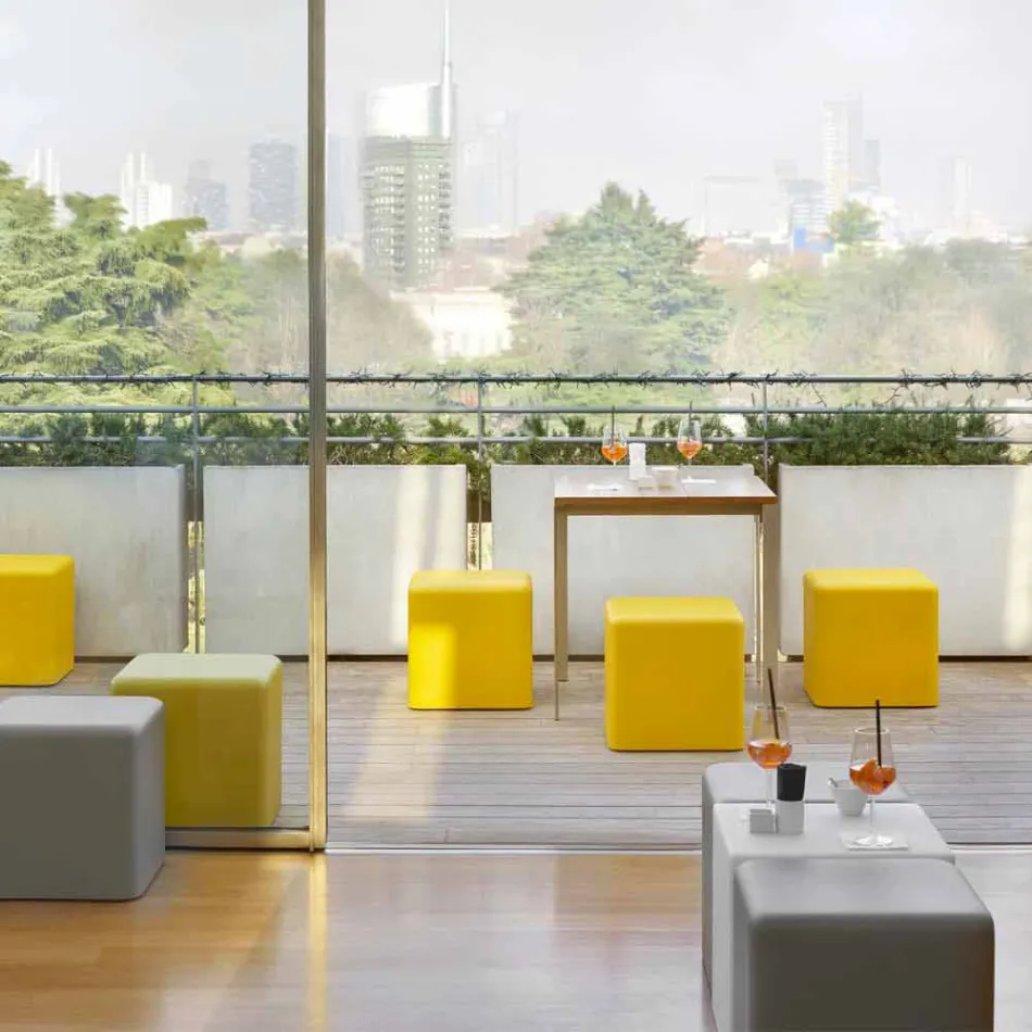 Tabouret cube en polyuréthane souple Slide Soft Cube design fabriqué en Italie Viadurini