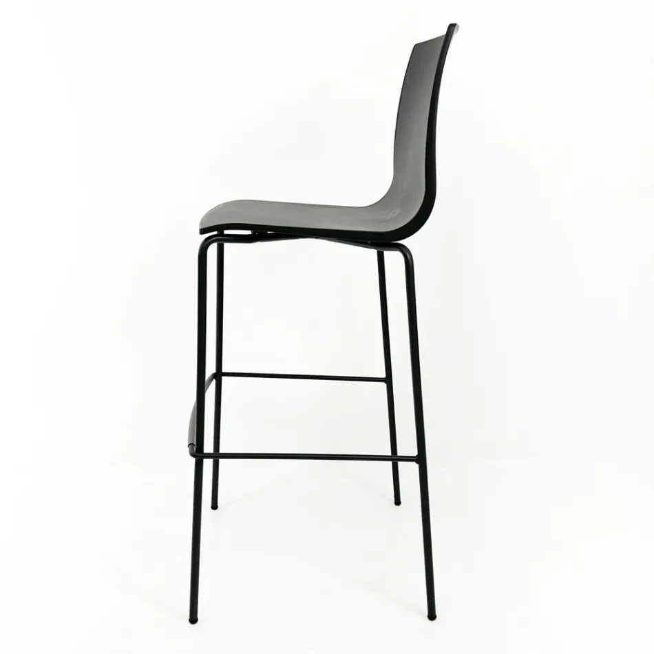 Tabouret de cuisine en acier et technopolymère Made in Italy 2 pièces - Garland Viadurini