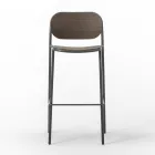 Tabouret de Cuisine en Bois de Chêne et Métal Made in Italy 2 Pièces - Saffia Viadurini