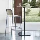 Tabouret de Cuisine en Bois de Chêne et Métal Made in Italy 2 Pièces - Saffia Viadurini