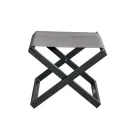 Tabouret d'extérieur en aluminium peint et textilène - Edward Viadurini