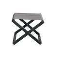 Tabouret d'extérieur en aluminium peint et textilène - Edward